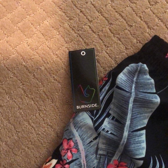 Burnside Tropical Print Swim Shorts - Picture 7 of 9